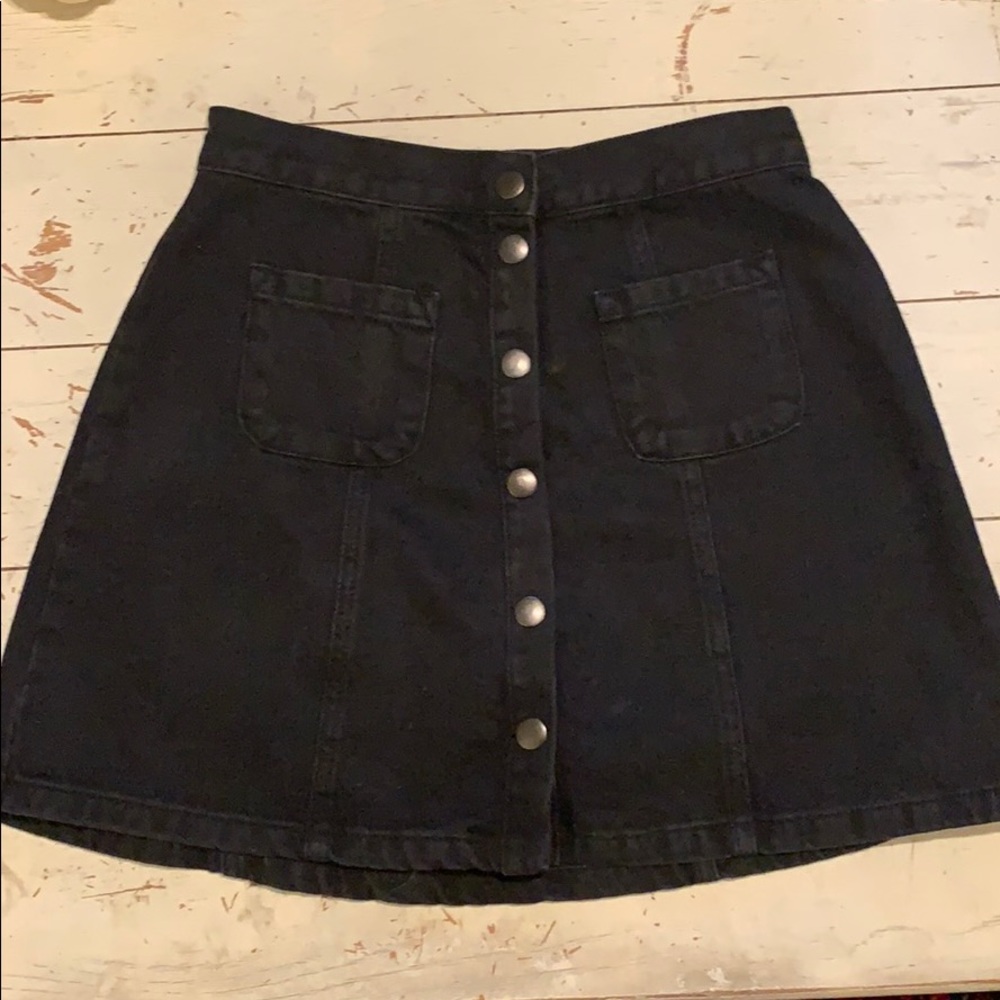 BDG High-Waisted Button Down Denim Skirt